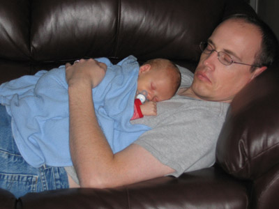 napping with dad