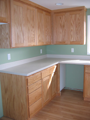 the installed countertop