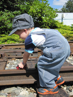 driving on the tracks